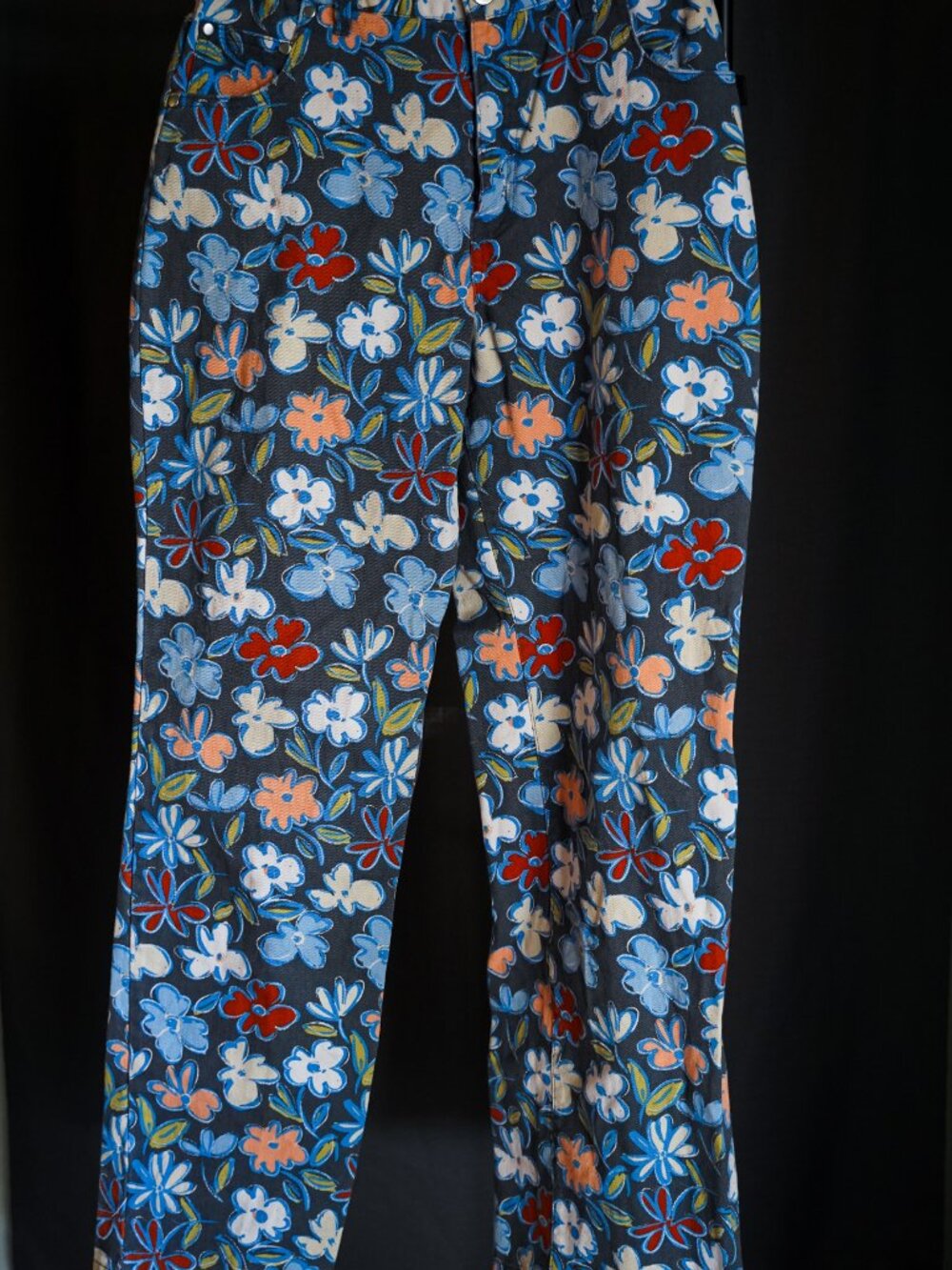 Originality Women’s Floral Print Pants 100% Cotton Multicolored